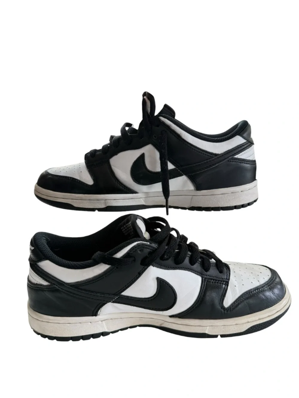 Nike Dunk Low Panda Sneakers Black White Size 7Y(Man), 8.5Y ( Woman) Lace-Up